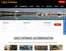 Tablet Screenshot of lakesentrance.com